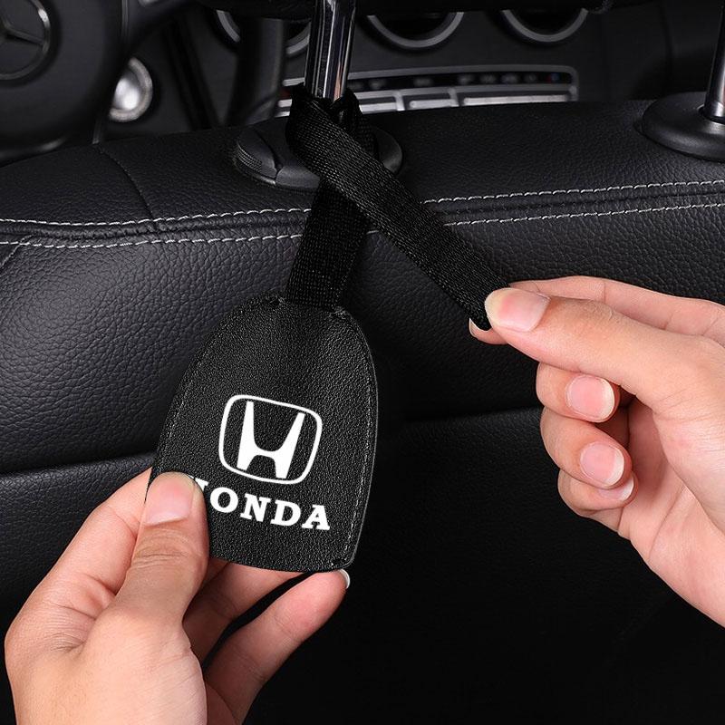 1/2pcs Leather Car Seat Back Hooks Portable Hanging Bag Rack for Honda Civic Xrv Hrv Crv Brv City Accord Fit Jazz Insight Pilot Passport Stepwgn