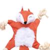 Yousheng Pet Toy Plush Fox Raccoon Squirrel Shape Dog Chew Toy Interactive Pet Squeak Toy Bite-Resistant Teeth Cleaning Playing Toy for Cats Dogs