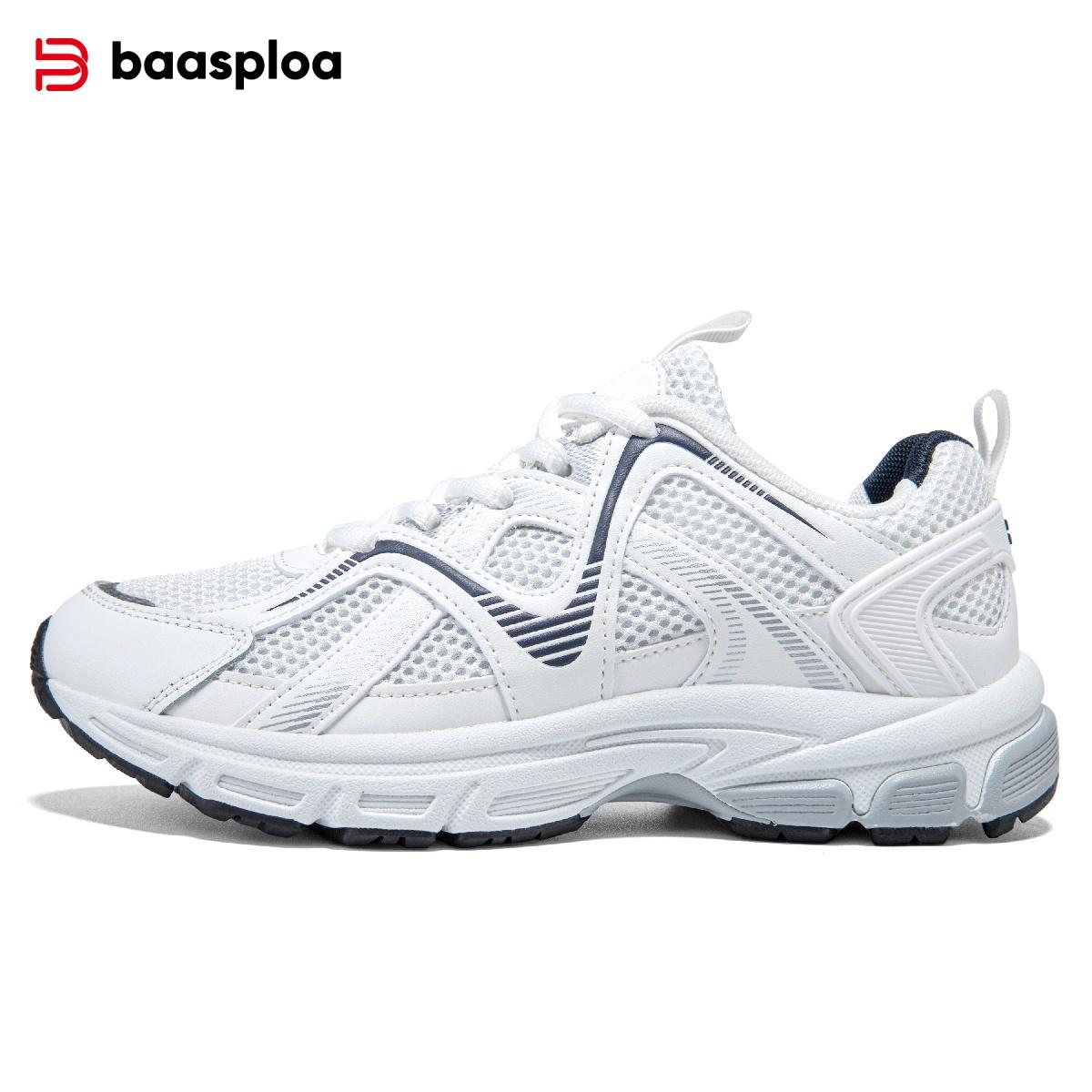 

Женские кроссовки для бега Baasploa Удобная обувь для ходьбы Сетчатые Дышащие Кроссовки Нескользящая Подошва Подходят для Тенниса Повседневная Модная Одежда Для улицы 39 белый