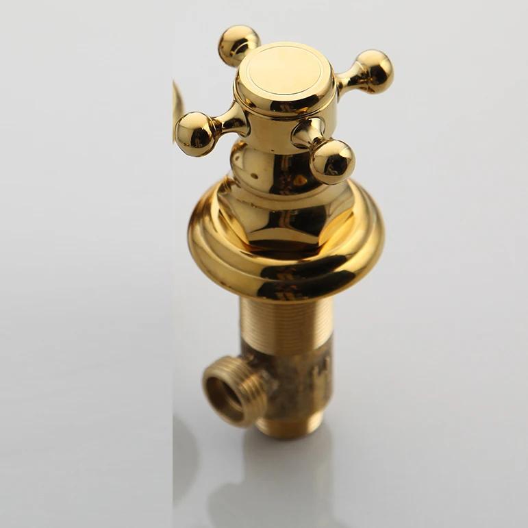 

KEMAIDI Antique Brass Basin Tap Handle Durable Unique Design Hot & Cold Control Valve Mixer Handle Shower Faucet Switch