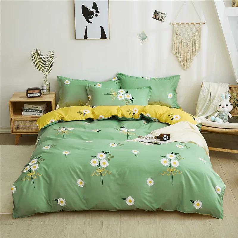 Lovely Cartoon King Size Duvet Cover Set 220x240 Skin Friendly Double Bed Quilt Cover Blanket Comforter Cover and Pillowcase