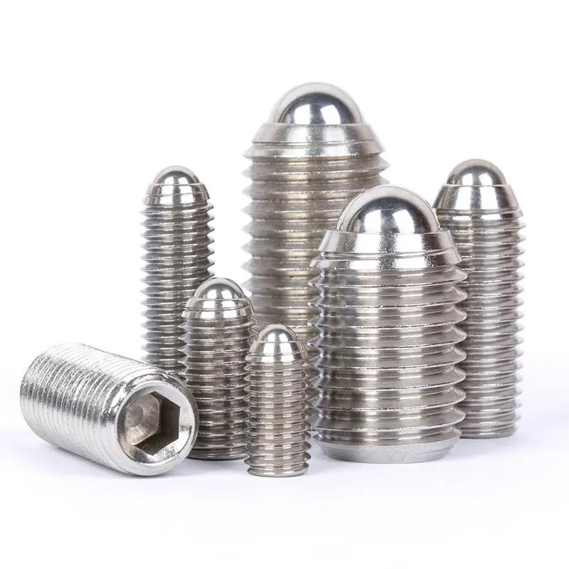 5pcs KST414-SS All Satinless Steel Spring Ball Plungers And Internal Hexgon Roller Ball Thread Bolt Screw For Locating
