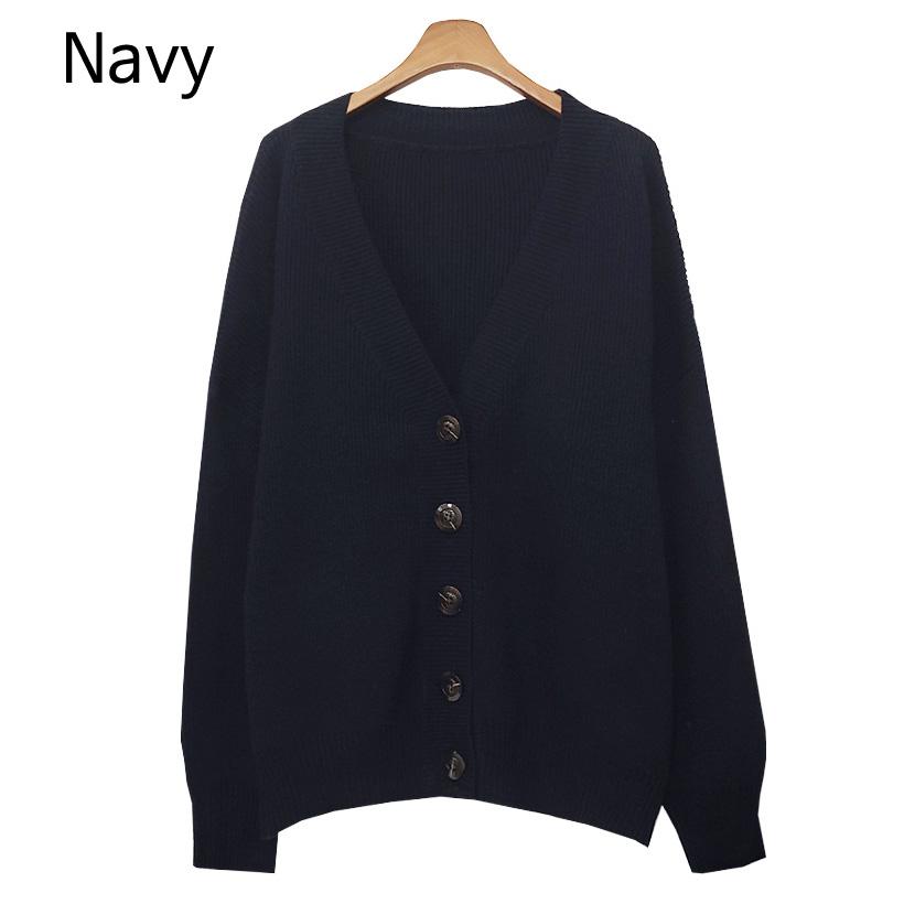 Strickjacke für Damen, Over-Fit-Cardigan mit Knöpfen, lässiger Date-Look, koreanische Mode