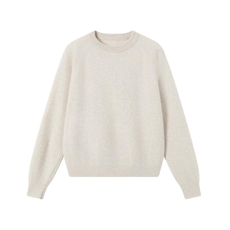 Jingdong Jingzao Women's 100% Cashmere Machine Washable Round Neck Sweater