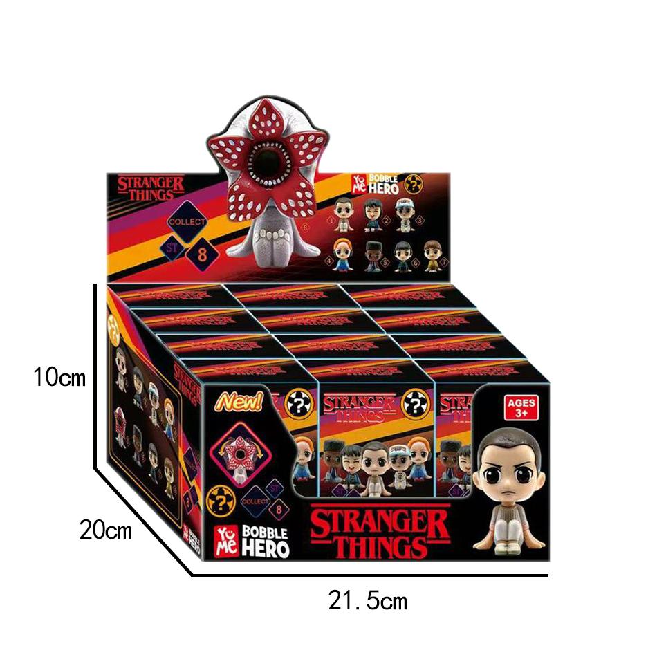 8Pcs/Set Keychain Figure Style Doll Eleven Monster Carnivorous Plant Strangered Things Boxed Anime Figures Collection