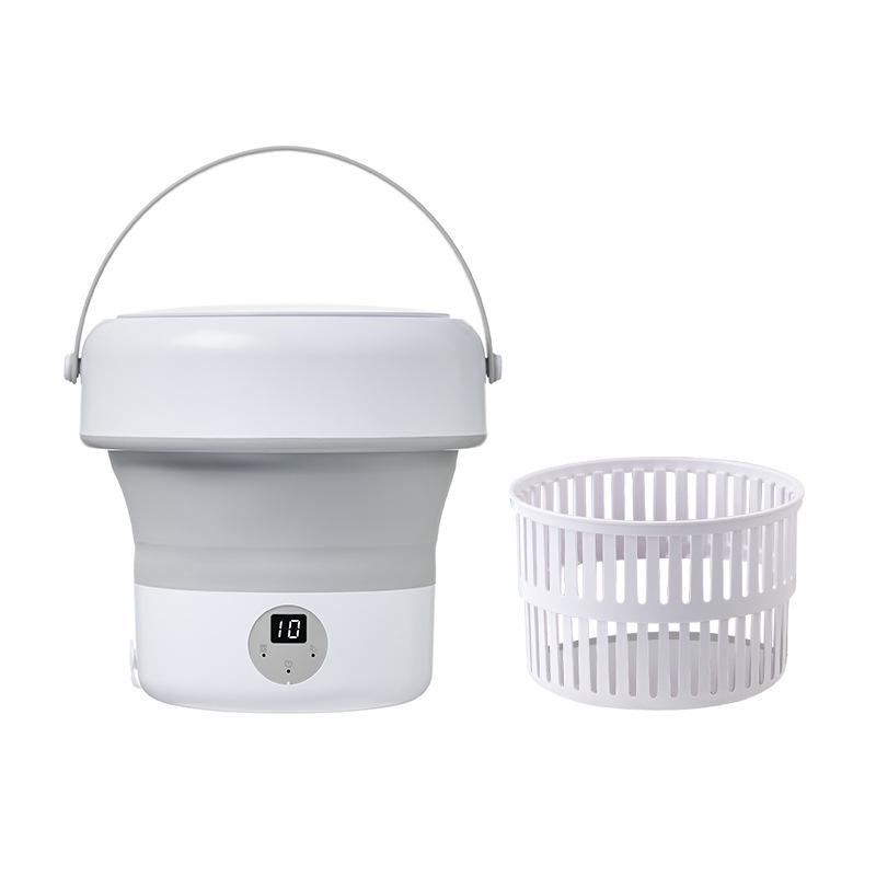 Compact Folding Mini Washing Machine for Students - Perfect for Underwear and Socks.