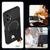 For Motorola Moto G35 5G Case Carbon Fiber Texture PC + TPU Phone Cover with Kickstand