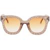 Eleganti Occhiali da Sole Quadrati Oversize con Strass Bling per Moda Protezione UV