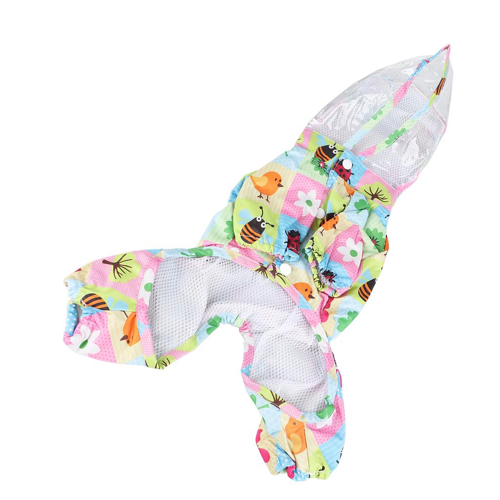 Pet Hoodie Raincoat Reflective 4 Legged Fully Wrapped Comfortable Breathable Cute Dog Rain Jacket for Pet Supplies