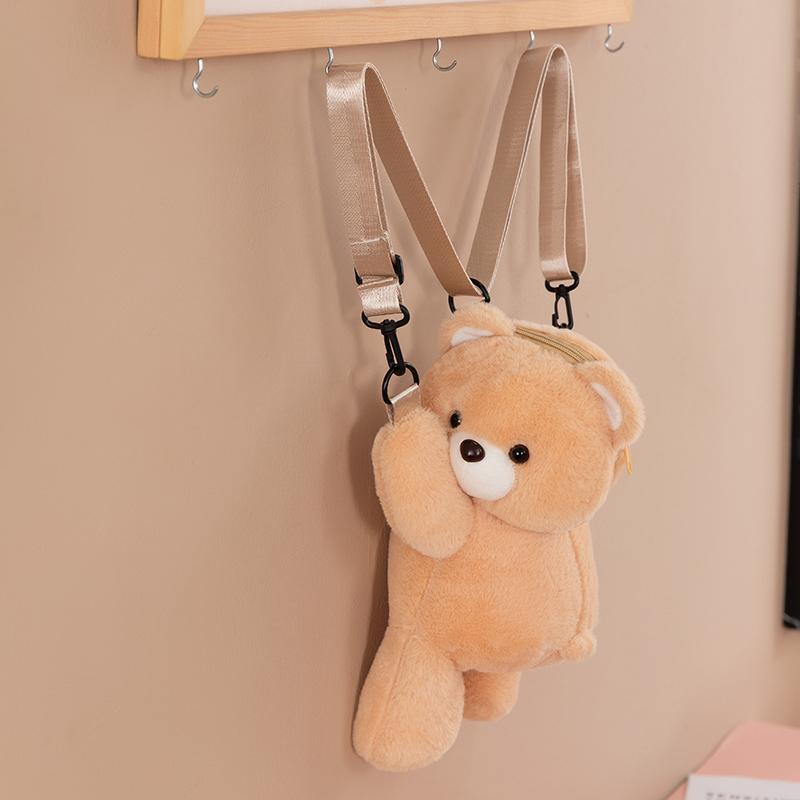 Bambola Peluche Animale Carina e Affascinante Zaino Panda Procione Lupo Orso Rana Capibara Pinguino Elefante Zaino Peluche Gentile Regalo Progettato Per