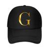 Golden Letter Series Baseball Hat Adjustable Snap On Fashion Style Lightweight Neutral Hat S Mesh Baseball Cap