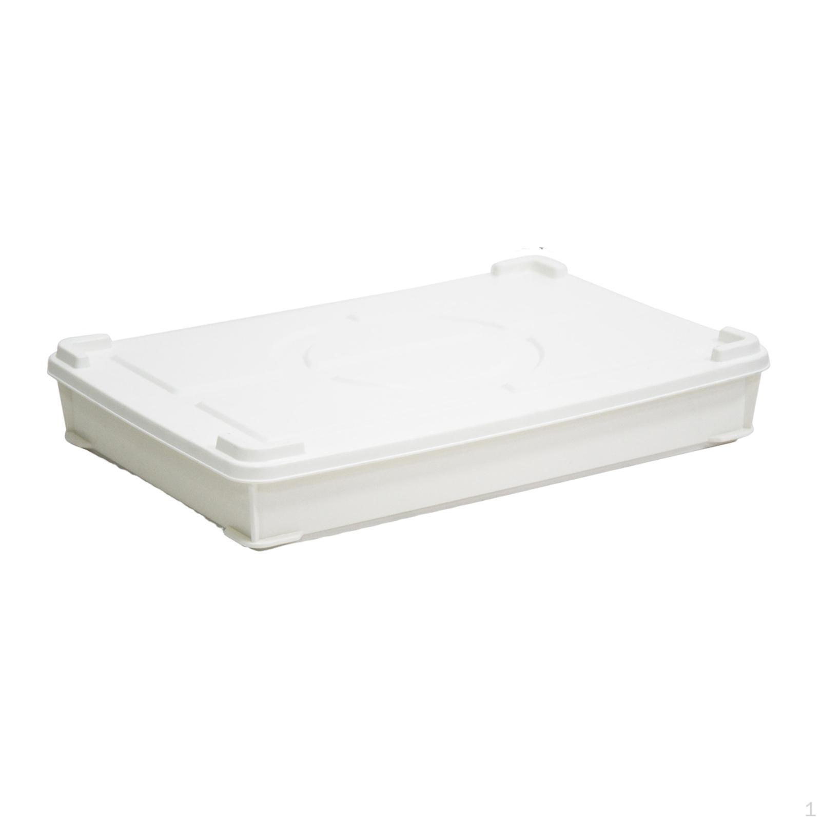 

Fermentation Box for Storing Ingredients, Organizing Pizza , Bread, Stackable Container with Lid, White Small