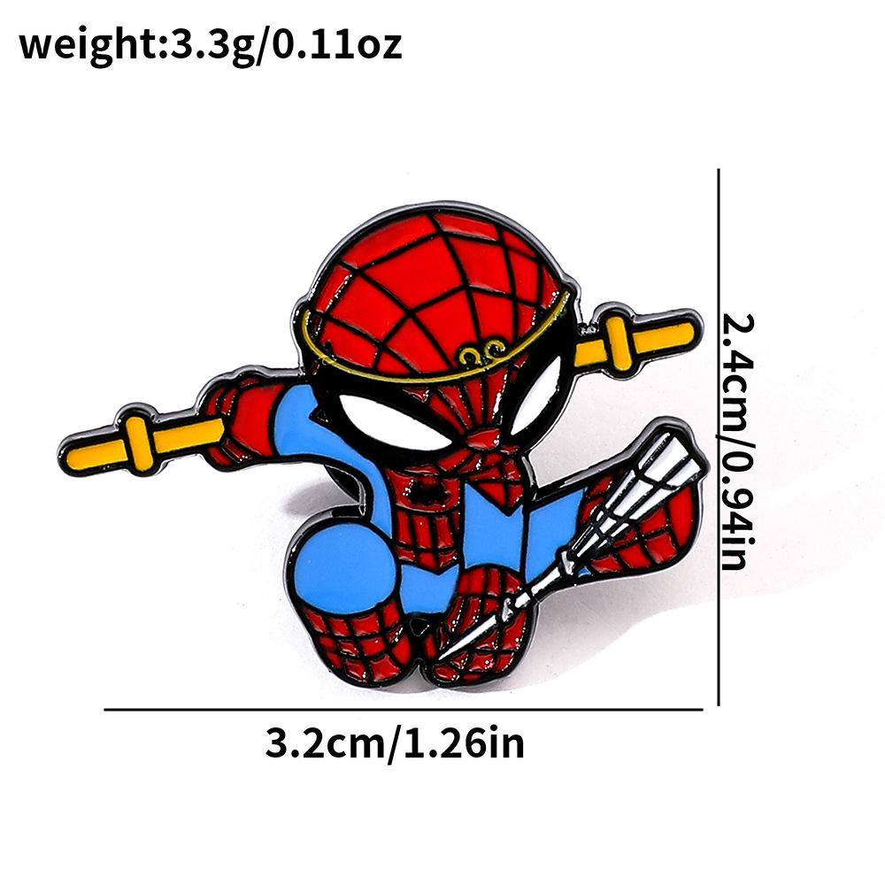 89 Spider-Man Alloy Brooch Marvel Superhero Spider-Man Metal Badge Backpack Jacket Personalized Decoration