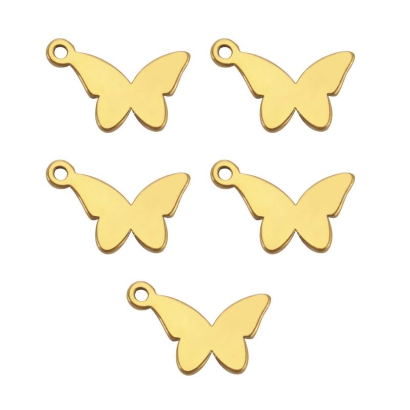 Stylish Reversible Butterfly Pendant Charm Necklace Featuring Crystal Accent for Fashion Trendsetters Daily Use