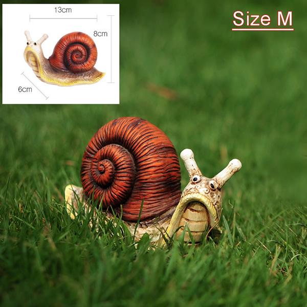 Cute Resin Snail Statue Outdoor Garden Store Bonsai Decorative Animal Sculpture For Home Office Desk Garden Decor Ornament