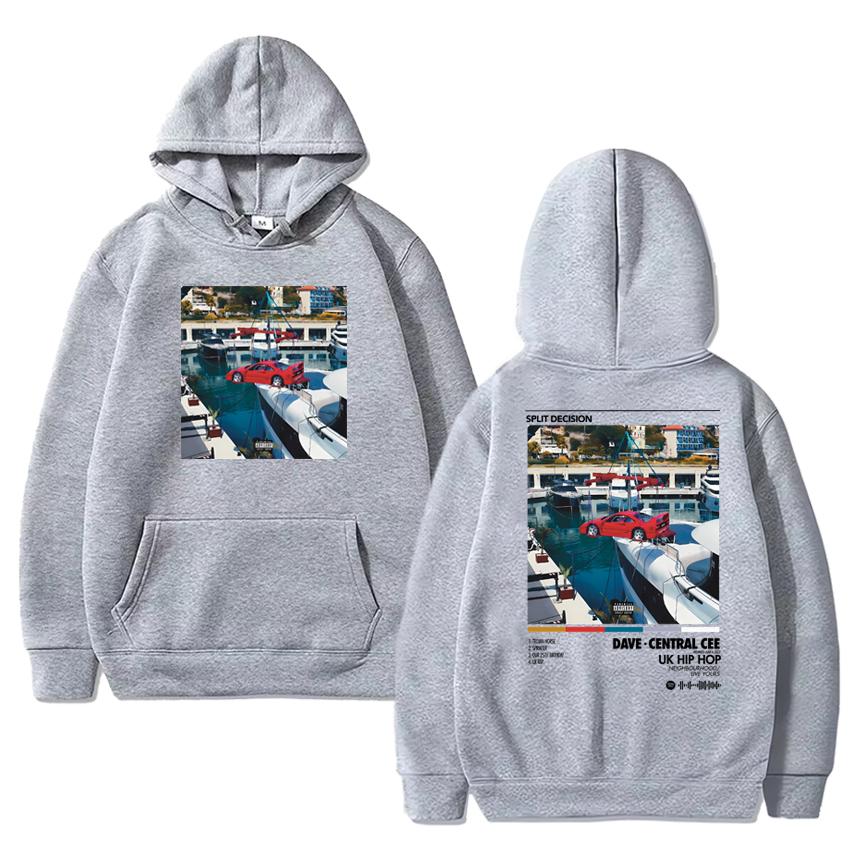 New In Autumn Winter Central Cee Album Poster Fleece Hoodies Double Sided Print Men Women Pullover Long Sleeve Unisex Sweatshirt