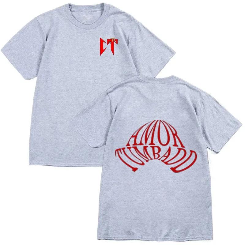 Men's Loose Fashion Pattern Summer Short Breath Solid Color T-shirt Pure Cotton European Fashion Casual Men's Top