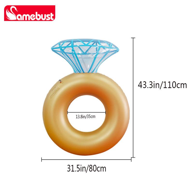 Camebust Inflatable Floating Swimming Pool float Diamond Swim ring Pool Mat Floats Tube Water Lounge for Valentine Gifts or Deco