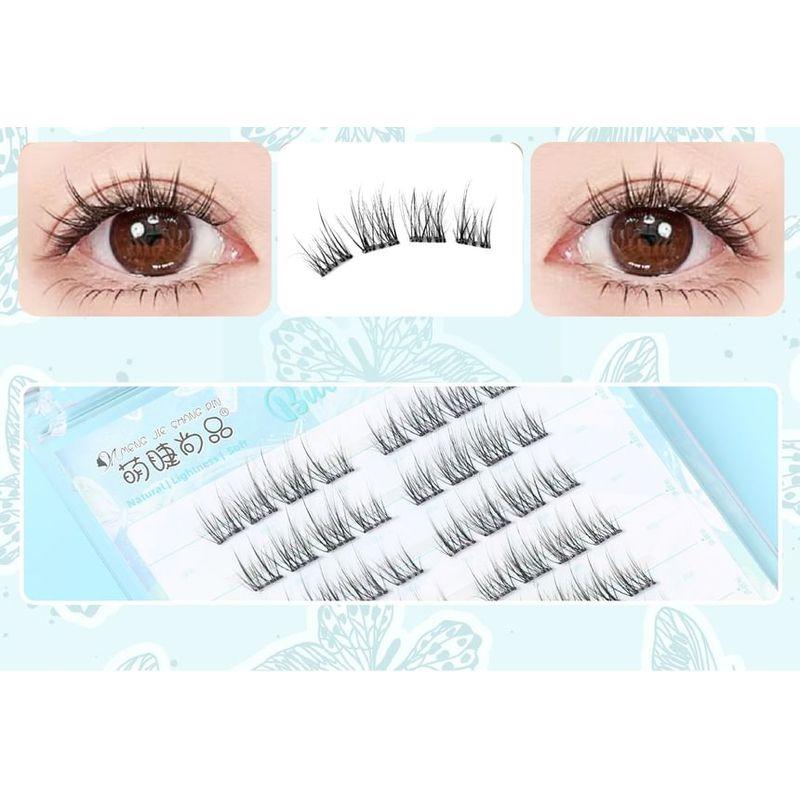 Aimo - Natural Crisscross Glue-Free Cluster False Eyelashes
