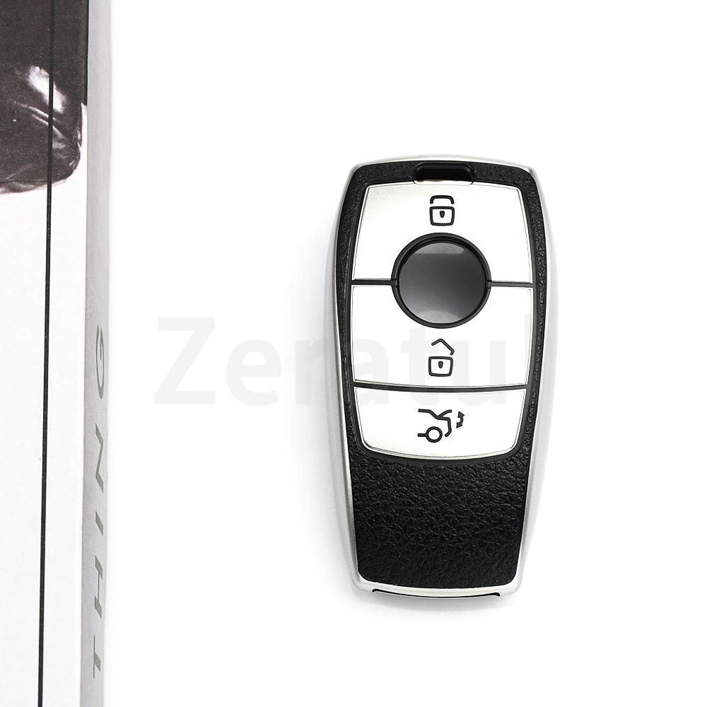 

Leather Tpu Auto Shell Fob Holder With Keyring For Mercedes Benz Gle350 E260 E300L C260L C200L Glc Glb Car Key Case Cover