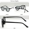 Black x Light Smoke Fashion UV Colored Round [FashionBerry] Boston-style Sunglasses, Glasses, 99% Protection, Lightweight, Lenses/Clear Lenses,