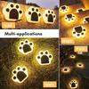 Paw Print Solar Lights 4 Pack, Solar Garden Light, Waterproof Cat Dog Animal Path Paw Lamp, Led Path Lights For The Home, Christ