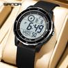 SANDA New Fashion Men's Sports Watch Student Outdoor Multi Functional Waterproof Watch LED Electronic Analog Digital Wristwatch