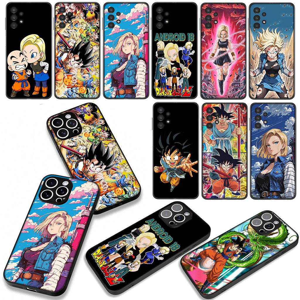For Samsung Galaxy A36 A17 A26 A07 A35 A54 A53 A13 A33 A34 S8 S9 S20 S21 FE S10 Plus Case Android 18 Dragons Son Gokus Balls