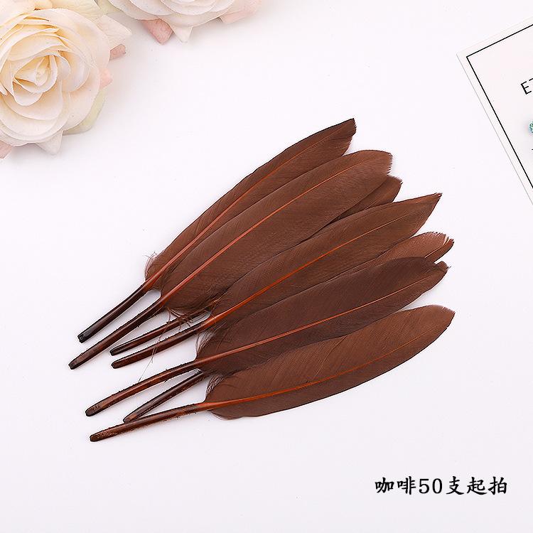 50Pcs20 Colors Colored Goose Feather Small Straight Knife Feather Diy Colored Feather Kindergarten Handmade Feather