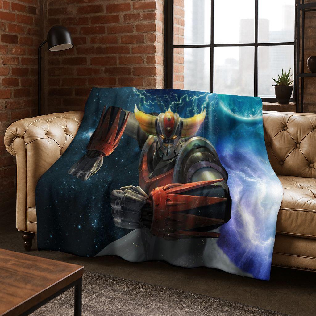 26 Style UFO Robot Grendizer U Cartoon Flannel Blanket,Cozy Soft Throw Blanket for Home Bedroom Bed Sofa Picnic Cover Gift Kid