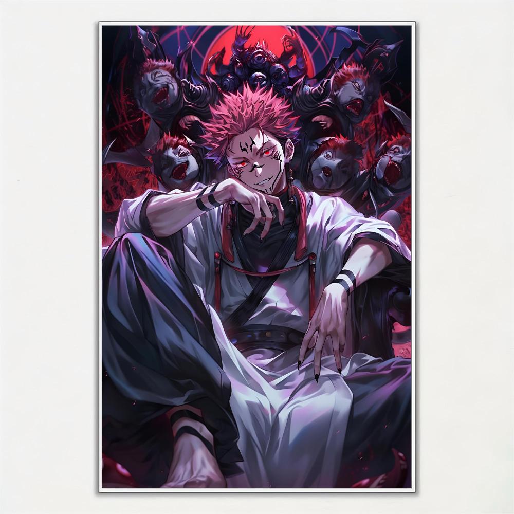 1 szt. Przystojny chłopak anime Ryomen Sukuna Jujutsu Kaisen plakat HD plakaty domowe pokój bar kawiarnia dekoracja sztuka malarstwo ścienne obraz