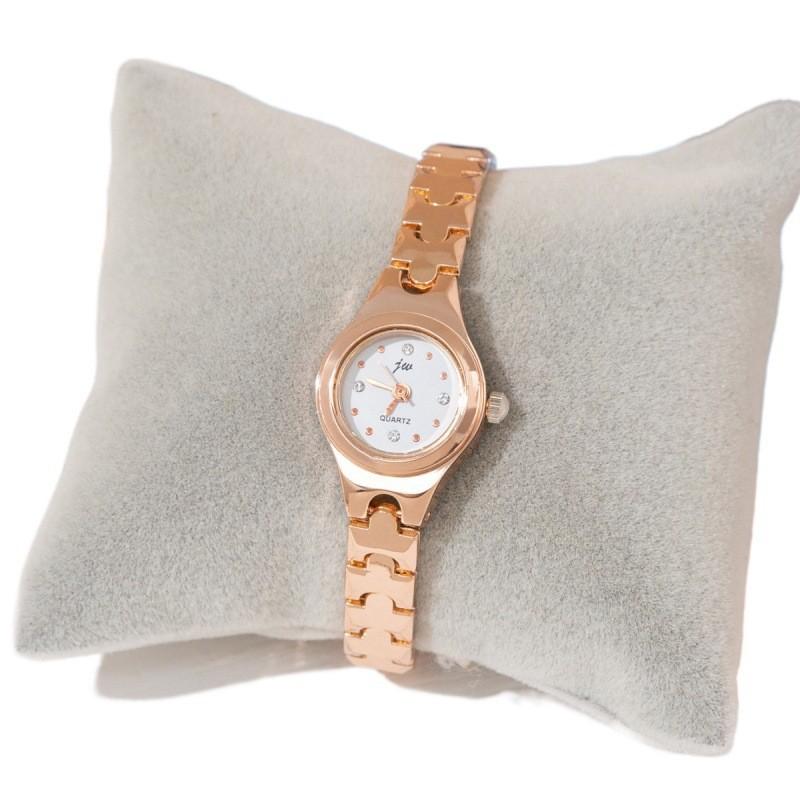 Womens Miniature Round Quartz Wristwatch With Alloy Band And Elegant Design