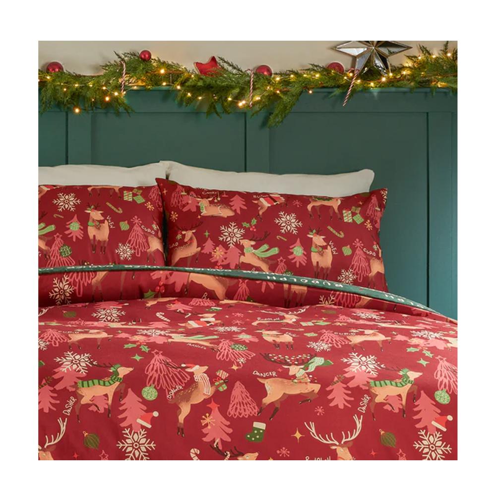 Duvet Day Sleigh Team Soft Touch Christmas Duvet Cover Set
