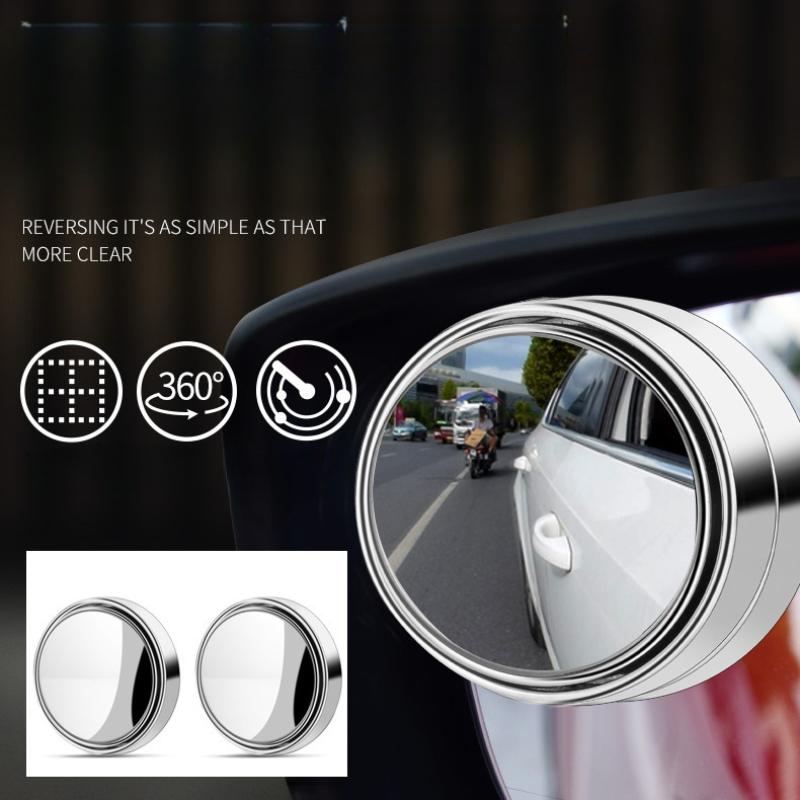 Car Rearview Mirror Small Round Mirror 360 ° Ultra Clear Rearview Mirror Blind Spot Mirror Rearview Small Round Mirror