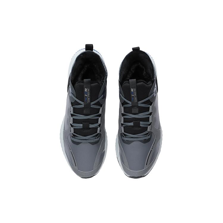Li Ning Soft Zero WNTR Zero WNTR Fleece Lined Cushioning Rebound Cushioning Rebound Low Top Casual Shoes Men's Gray AGLR237-2