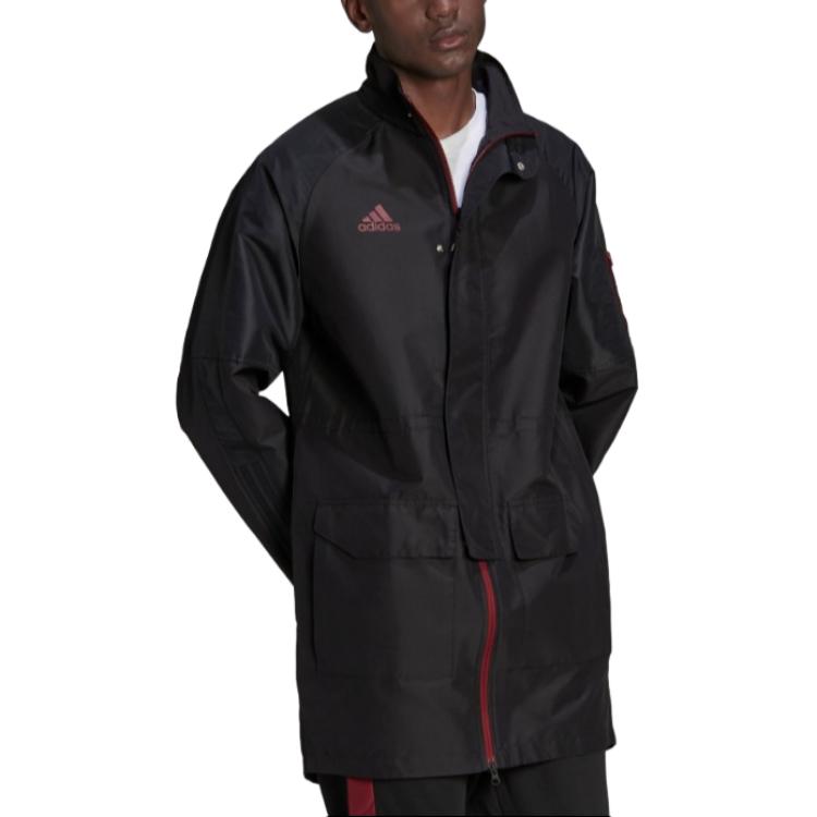 adidas Jackets Men's Black Stand Collar Moderate Other H60013