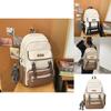 Modern Casual Backpack With Bold Letter Pattern And Padded Shoulder Straps For School Use