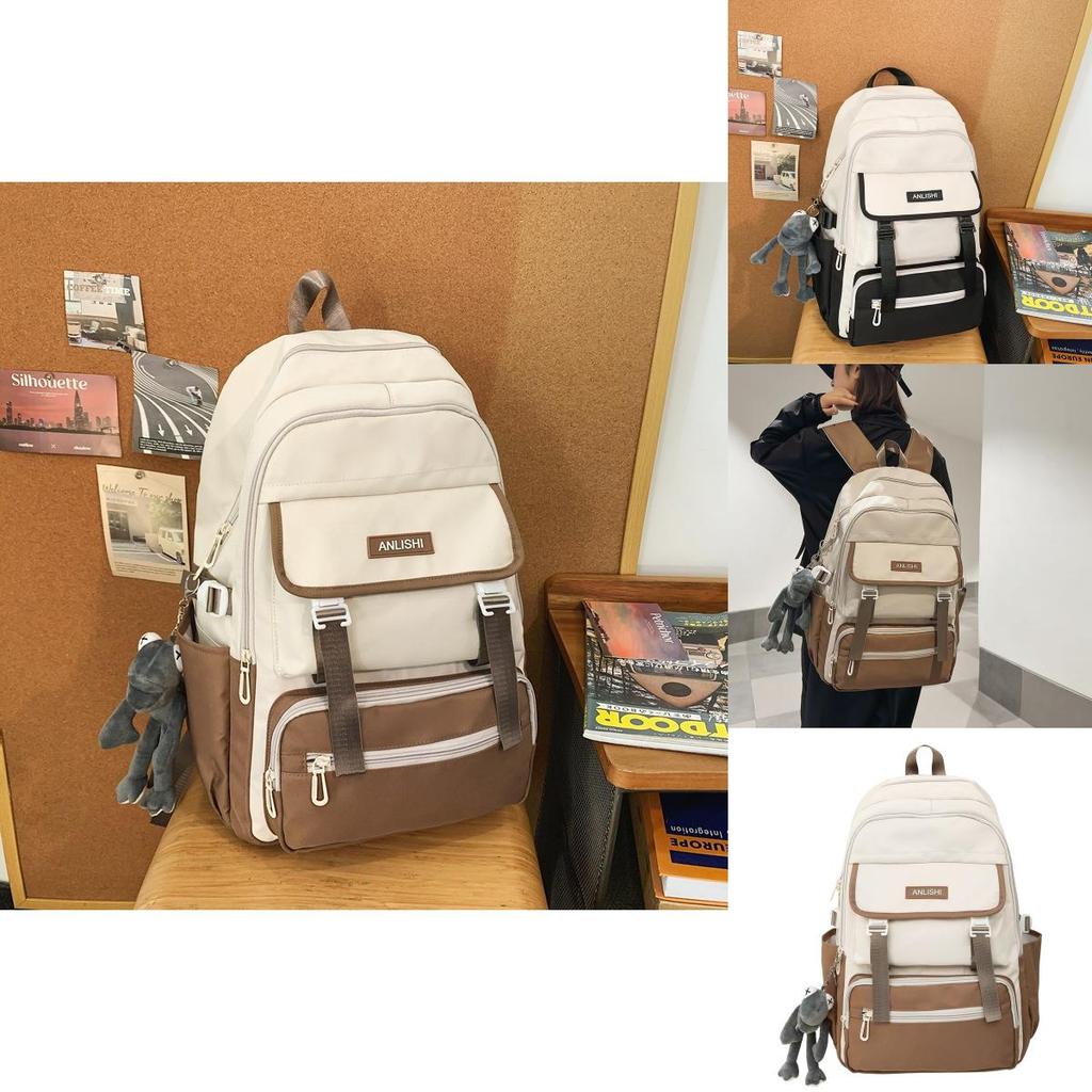 Modern Casual Backpack With Bold Letter Pattern And Padded Shoulder Straps For School Use