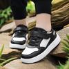 790 Kids' Waterproof White Leather Sneakers - Unisex Casual Sports Shoes for Primary Students