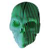Quantums Skull Wall Decoration Home Office Living Room Bathroom Wall Art Spooky 3D Printed Skull Sculpture Figurine Statue Wall Ornament