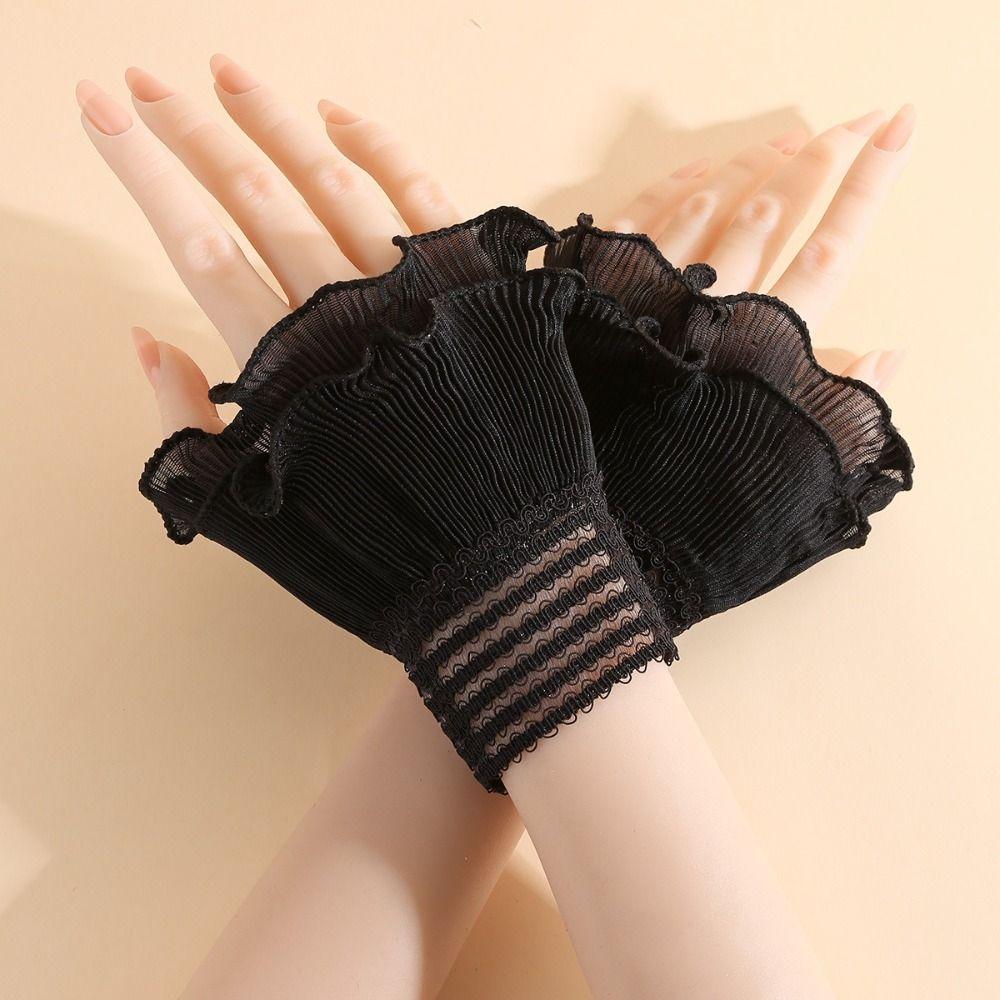 Detachable Fake Cuff White Black Lace Cuff New Sweater Cuffs