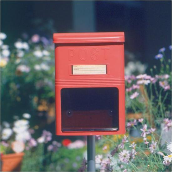 IRIS OHYAMA Fits A4 with Access Made of W X 12mm D X Red PH-380N Wall-Mounted Mailbox, Slim, Size, Window, Rain-Resistant Plastic, 27.5mm 38.3mm H,