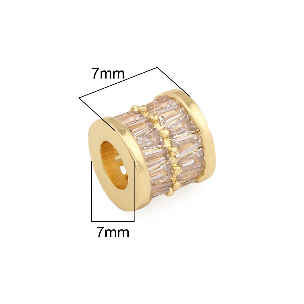 

Медный циркон круглый кулон для ожерелья модные женские свадебные украшения 7x7mm 1pc золотой