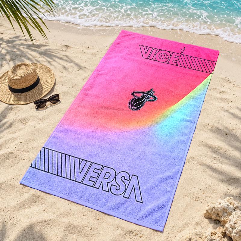 Miami Heat Beach Towel Quick Dry Sand Free Lightweight Beach Towels for Travel Swimming Camping