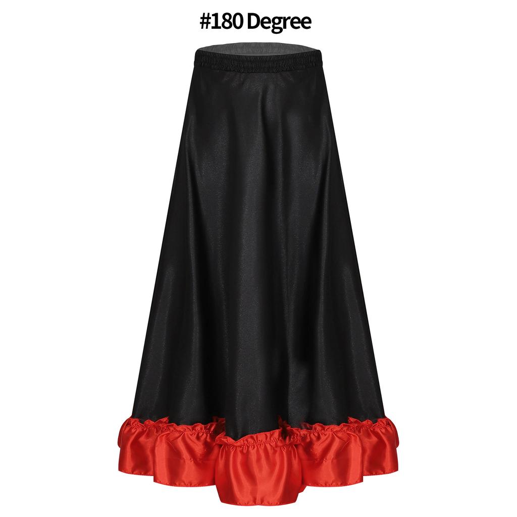 Mädchen Spanischer Stiertanz Rock Großer Schwung Flamenco Kostüm Rüschensaum Rock Bauchtanz Performance Rock