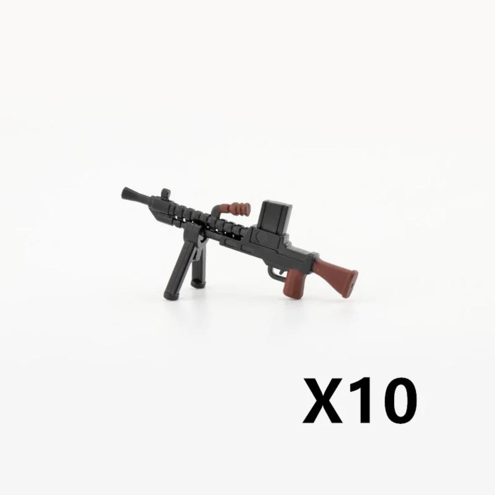5/10 Zbraně vojáků z 2. světové války Stavebnice Dvoubarevný tisk Stroj Puška Samopal Odstřelovací pušky Vojenské příslušenství Kostky C238
