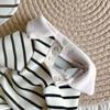 Autumn/Winter Pet Striped Bottom Shirt Cute Hat Set Teddy Cat Hoodie Dog Clothes for Small Dogs Puppy Clothes
