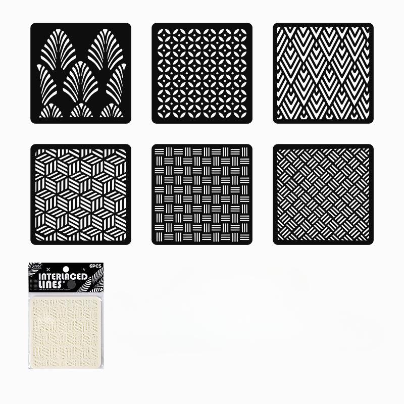 6pcs/set Floral Butterfly Stencil Templates for Scrapbook Wall Small Creative Design DIY Decor Stencils for Painting and Decor