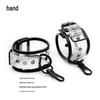 Transparent Leather Bondage Set: Handcuffs, Foot Cuffs, Neck Cuffs, and Dog Leash Collar