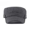 Unisex Winter Warm Woolen Military Cap Retro Flat Top Hat for Men Women Fashion Curved Brim Navy Sailor Cap Casual Peaked Hat